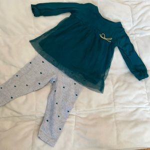Carter’s 12 month dress with leggings